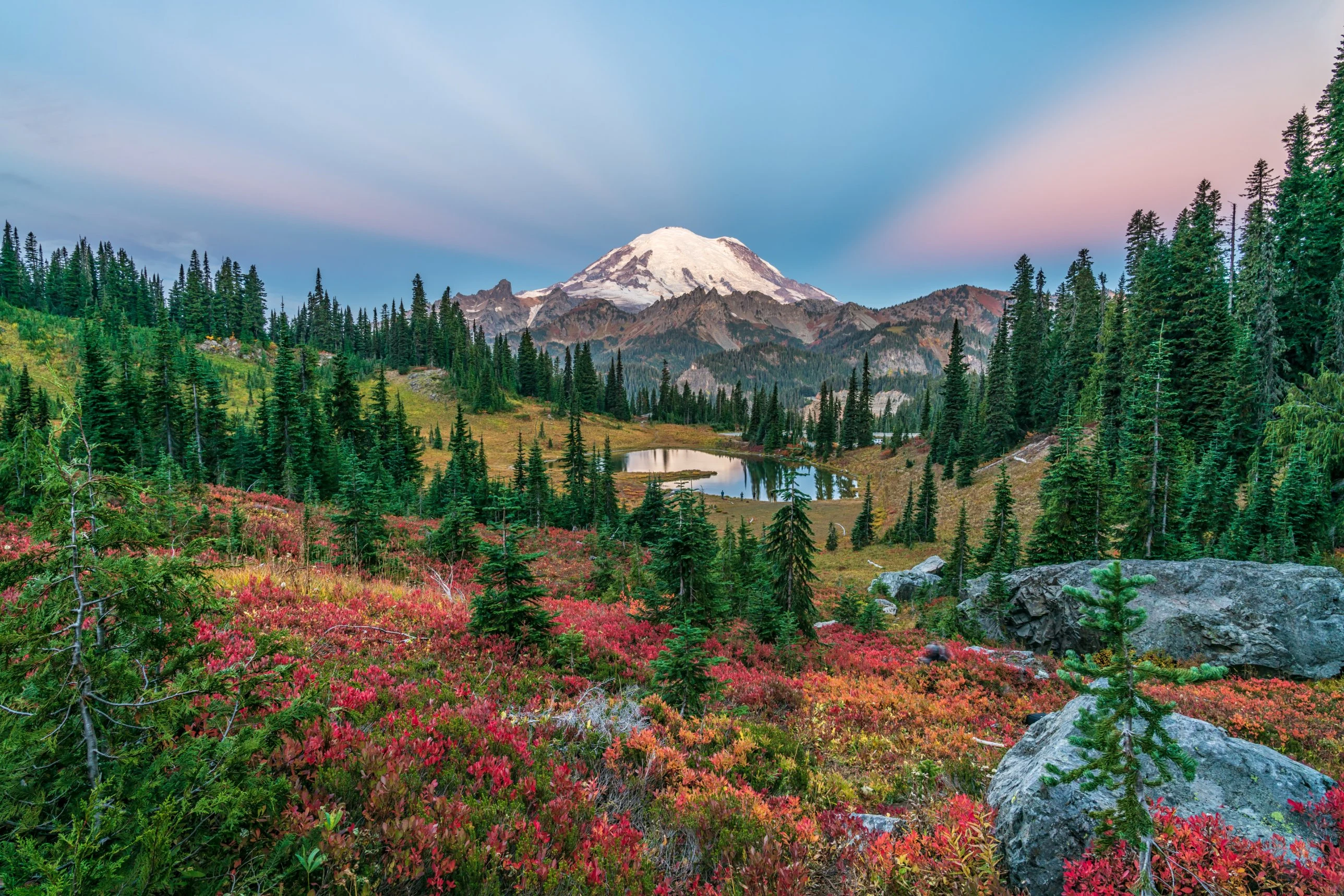 Peak Season: Pastel Sky over Tipsoo Lake