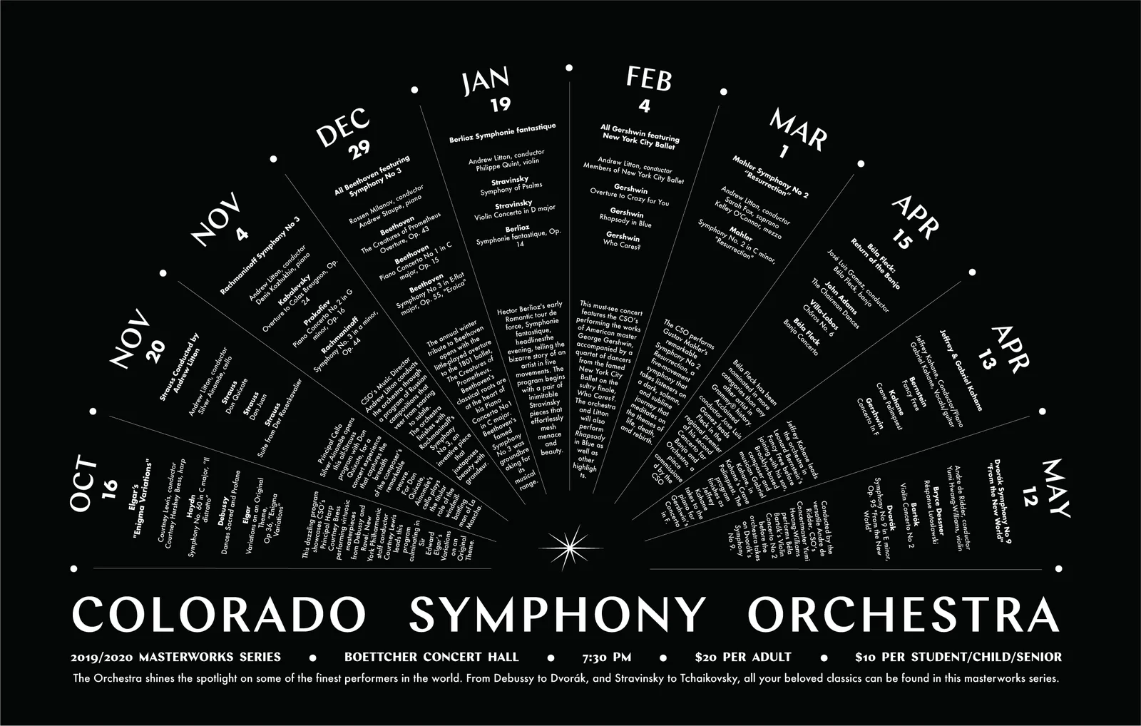 Colorado Symphony Orchestra: Season Calendar, Black