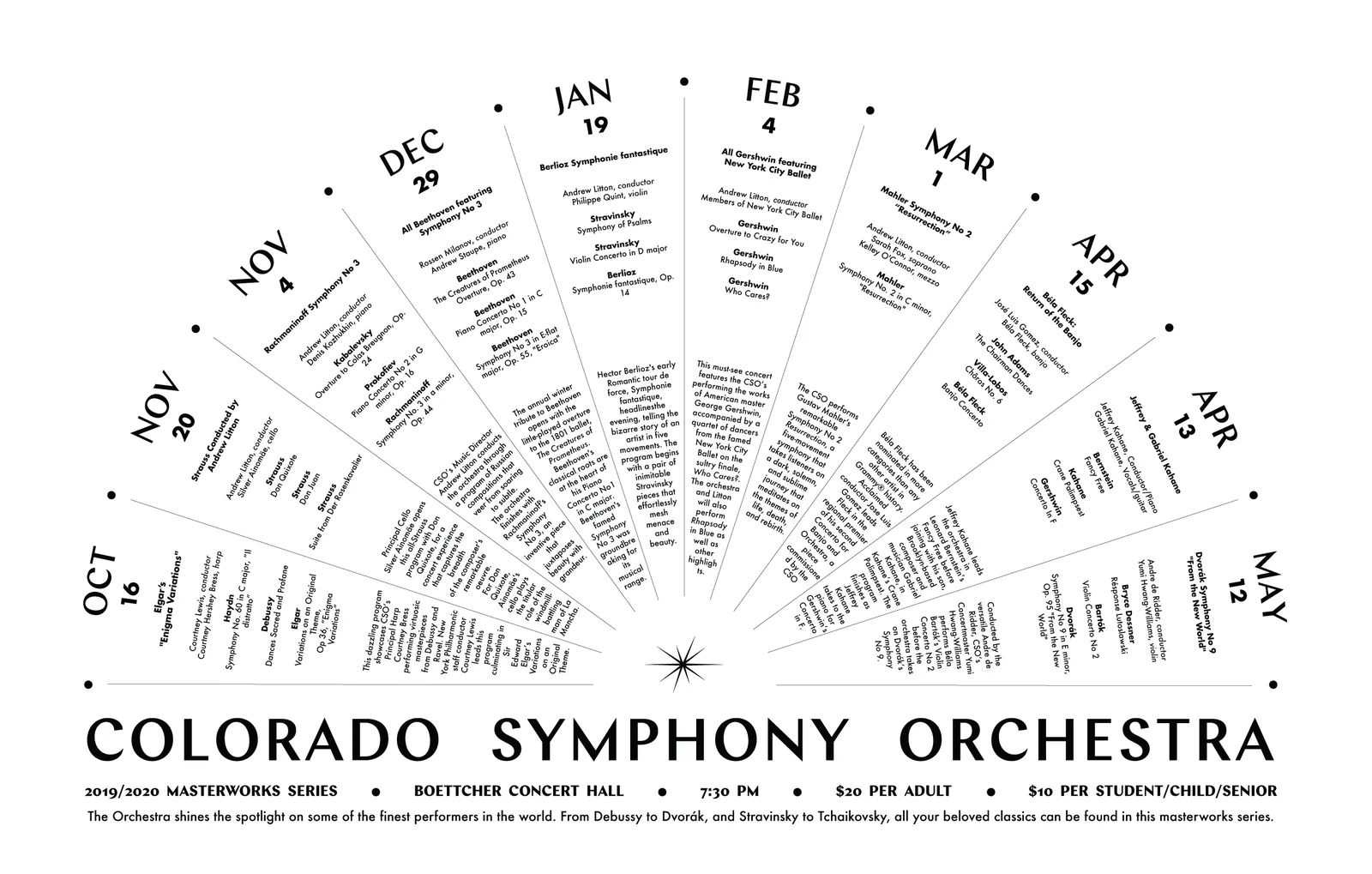 Colorado Symphony Orchestra: Season Calendar, White