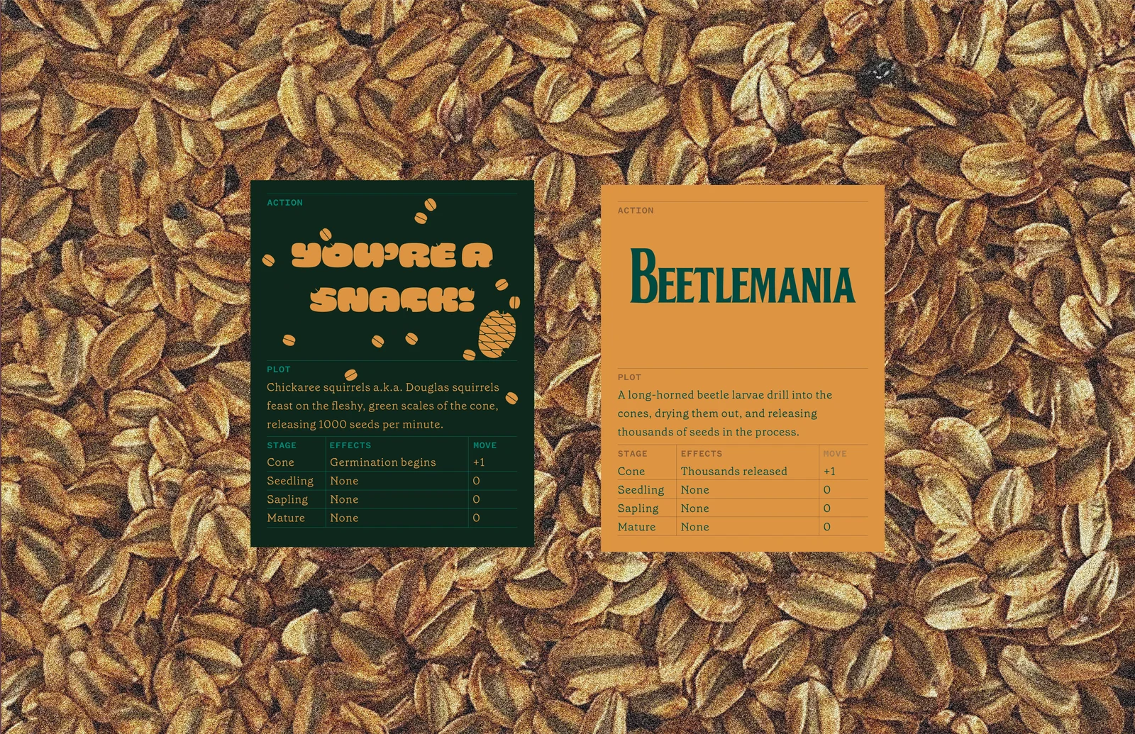 Game of Cones: You're a Snack and Beetlemania Cards